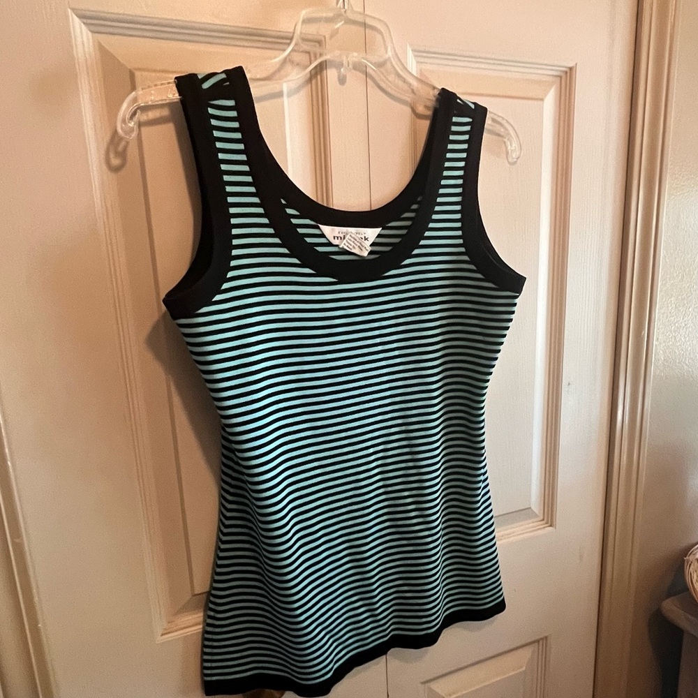 Exclusively Misook Striped Knit Tank Top – XS